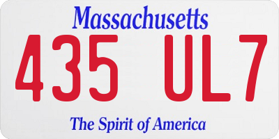 MA license plate 435UL7