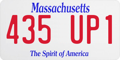 MA license plate 435UP1