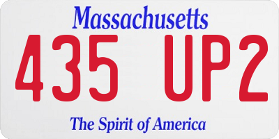 MA license plate 435UP2