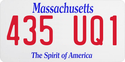 MA license plate 435UQ1