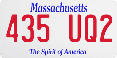 MA license plate 435UQ2