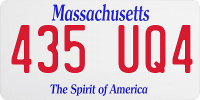 MA license plate 435UQ4