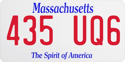 MA license plate 435UQ6