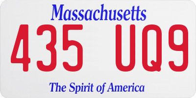 MA license plate 435UQ9
