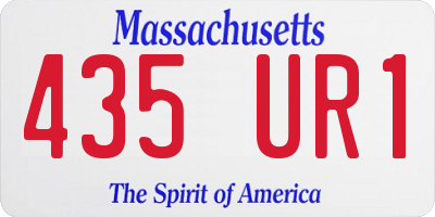 MA license plate 435UR1