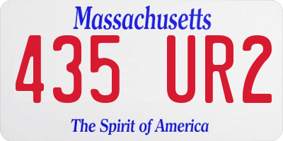 MA license plate 435UR2