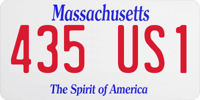 MA license plate 435US1