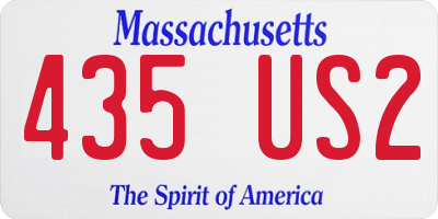 MA license plate 435US2