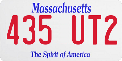 MA license plate 435UT2