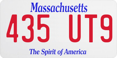 MA license plate 435UT9