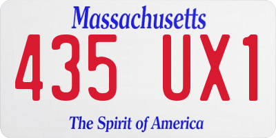 MA license plate 435UX1
