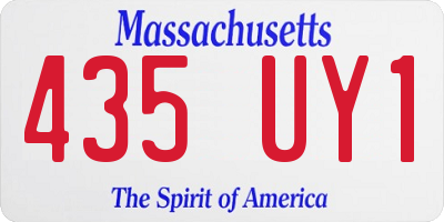 MA license plate 435UY1
