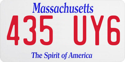 MA license plate 435UY6