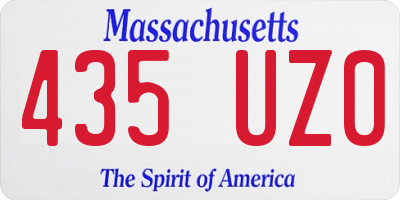MA license plate 435UZ0
