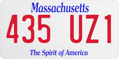 MA license plate 435UZ1