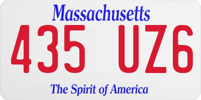 MA license plate 435UZ6