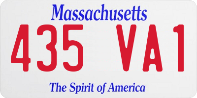 MA license plate 435VA1
