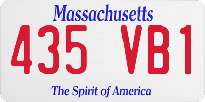 MA license plate 435VB1