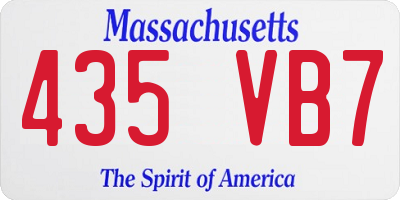 MA license plate 435VB7
