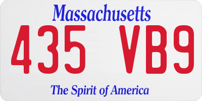 MA license plate 435VB9