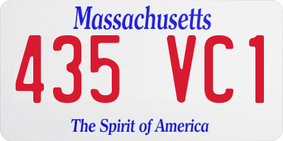 MA license plate 435VC1