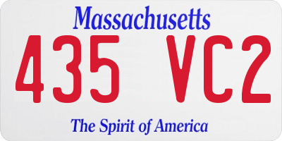 MA license plate 435VC2