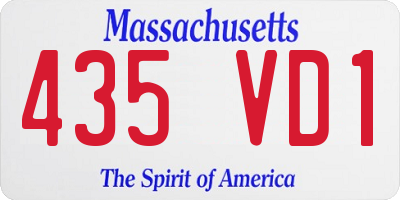 MA license plate 435VD1