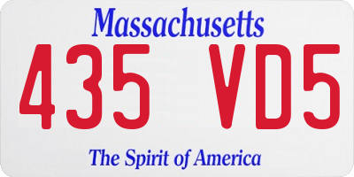 MA license plate 435VD5