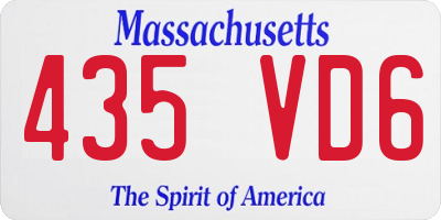 MA license plate 435VD6