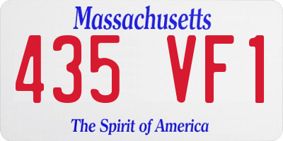 MA license plate 435VF1