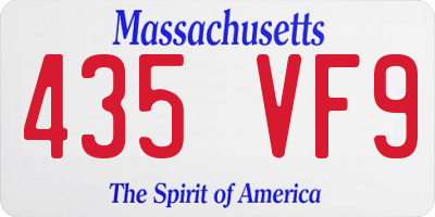 MA license plate 435VF9