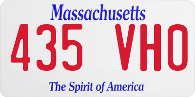 MA license plate 435VH0