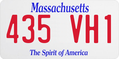 MA license plate 435VH1