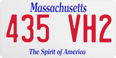 MA license plate 435VH2