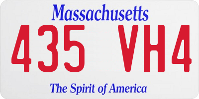 MA license plate 435VH4
