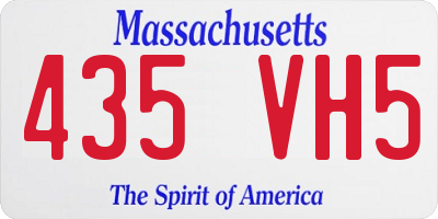MA license plate 435VH5
