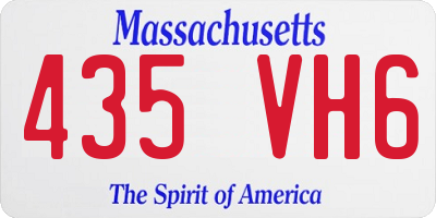 MA license plate 435VH6