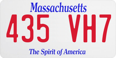 MA license plate 435VH7
