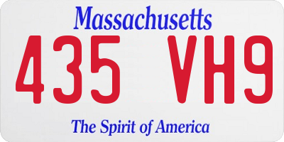 MA license plate 435VH9