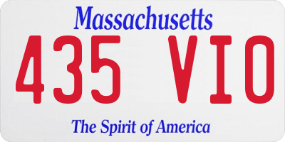 MA license plate 435VI0
