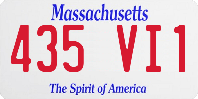 MA license plate 435VI1