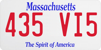 MA license plate 435VI5