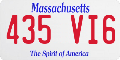MA license plate 435VI6