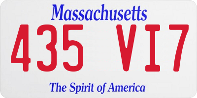 MA license plate 435VI7