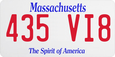 MA license plate 435VI8