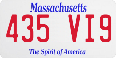 MA license plate 435VI9