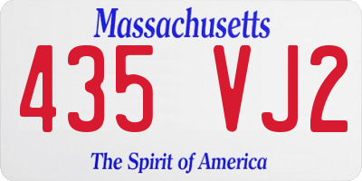 MA license plate 435VJ2