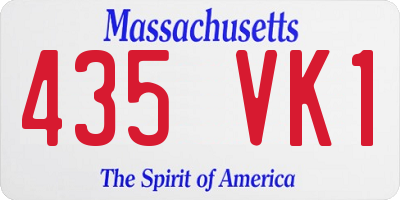 MA license plate 435VK1
