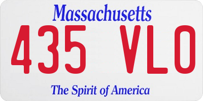 MA license plate 435VL0