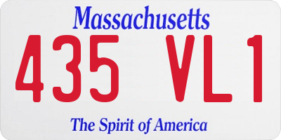 MA license plate 435VL1